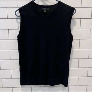 J Crew Black Sleeveless Sweater - Small